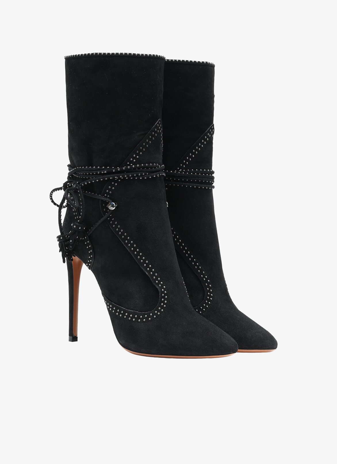 Goatskin Stiletto Boot ALAÏA BLACK GOATSKIN STILETTO BOOT
